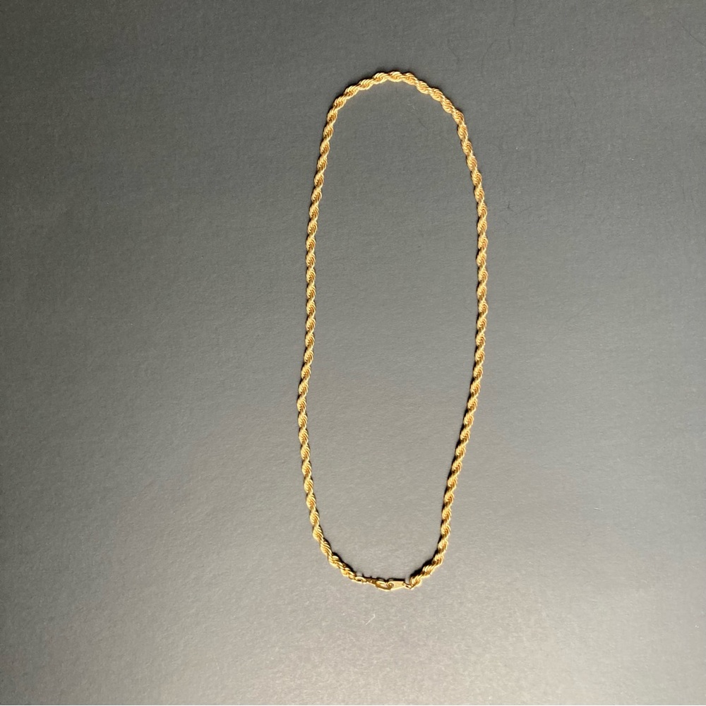 Thick Gold Rope Chain Necklace